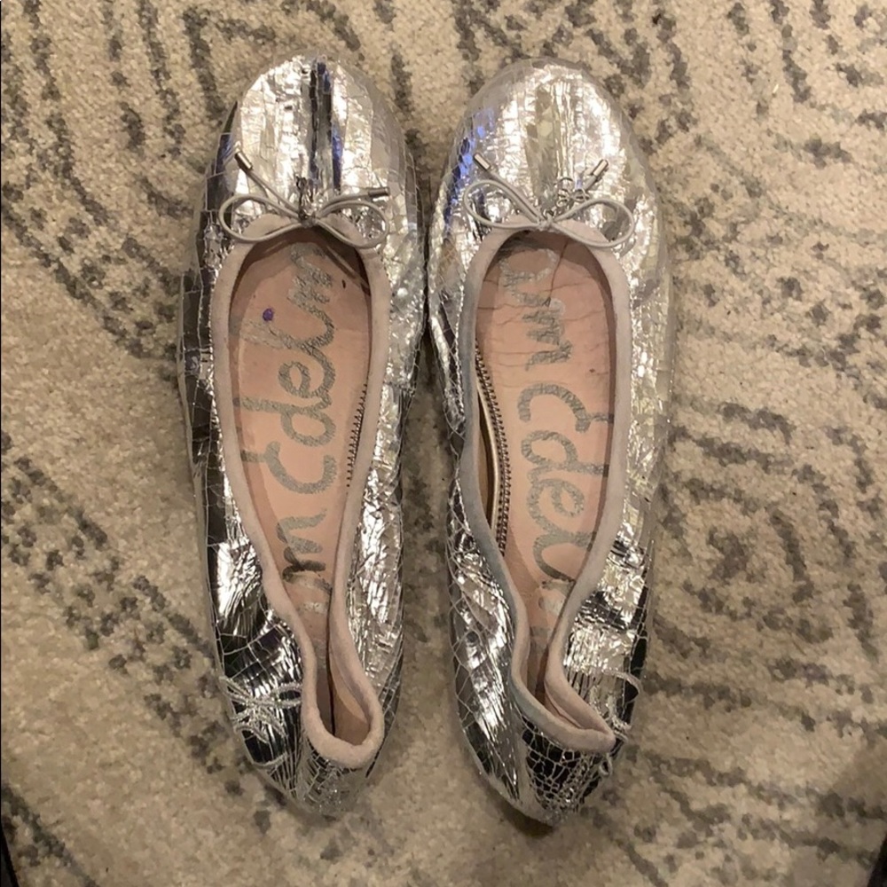 Sam Edelman silver ballet flats - size 9